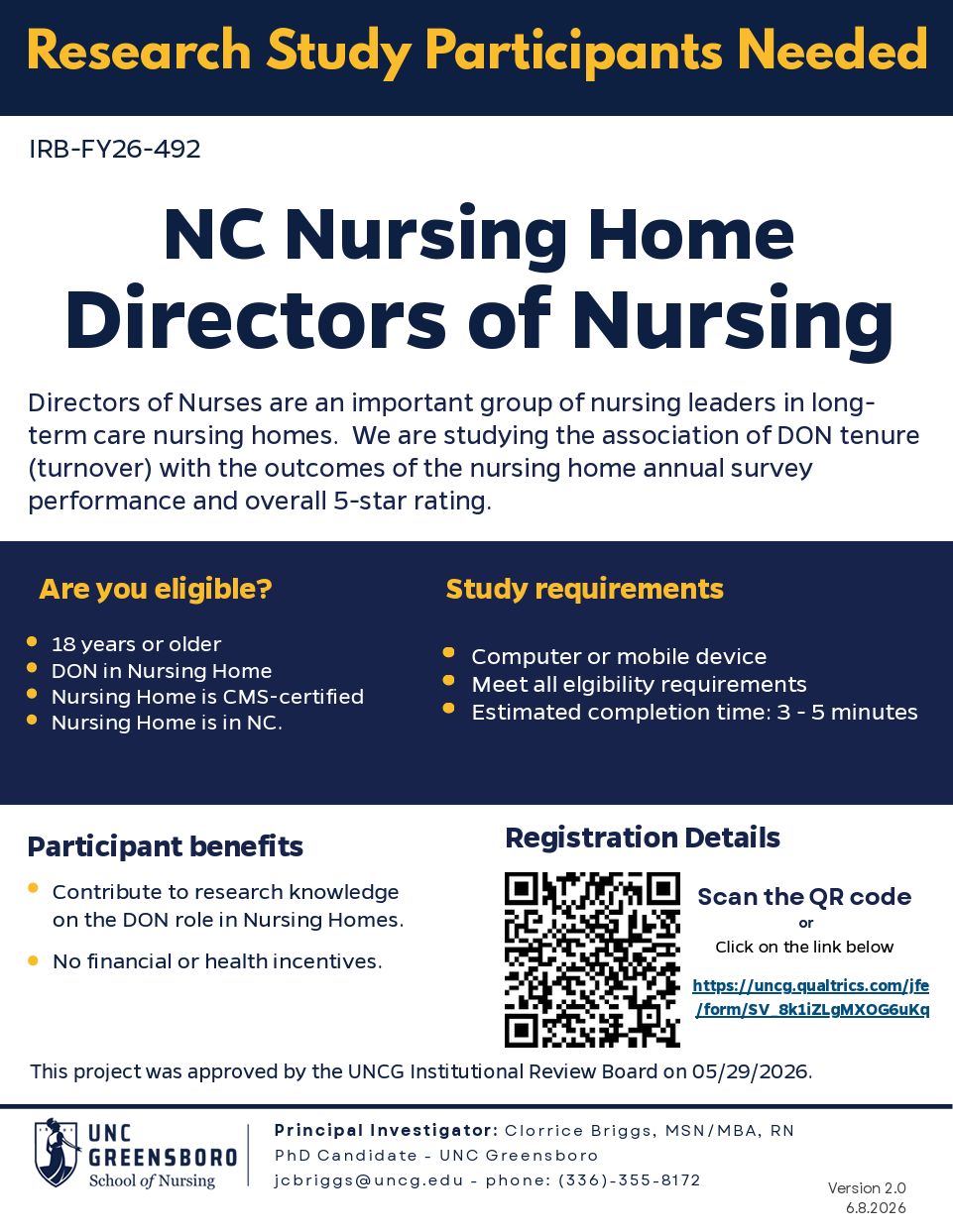 NC Directors of Nursing Participate in a UNCG Research Study
