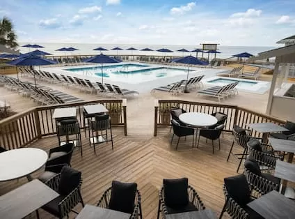 Myrtle beach hilton round sitting area by pool